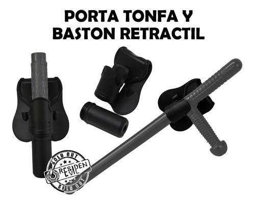 Imagen 5 de 10 de Porta Bastón Retráctil Ó Tonfa Pr24 Universal Polímero Cytac