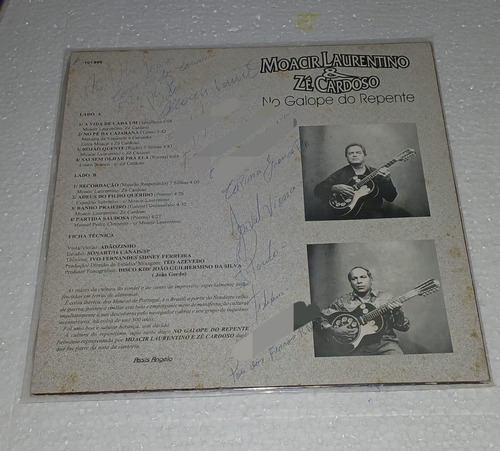 Vinil -moacir Laurentino E Ze Cardoso - No Galope Do Repente Estandar (Usado)