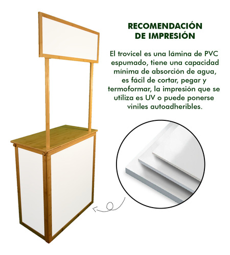 Demo Counter Stand Portátil Bambú Sin Publicidad