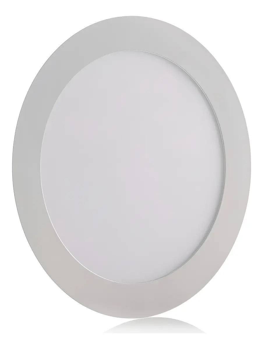 Panel Led Redondo De Incrustar 12w Luz Blanca Color Blanco