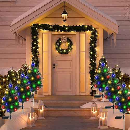 Luces Solares De Estaca De Jardín Para Árbol De Navidad, Luc