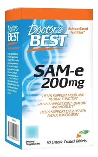 Sam-e 200 Mg Doctor's Best 60 Tabletas Sabor Neutro