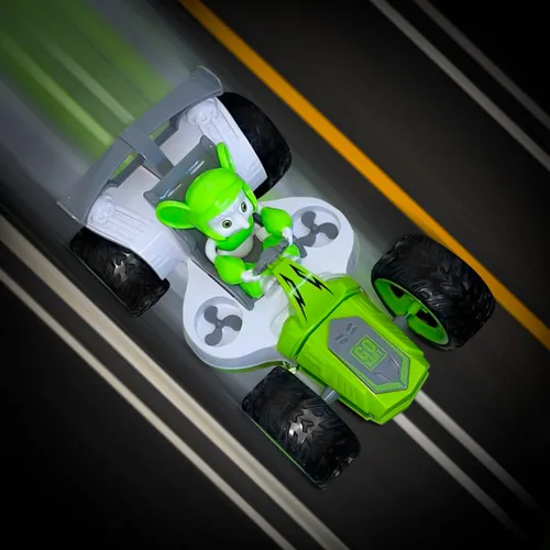Auto A Control Remoto Flaunt Stunt Go Kart A Batería Color Verde Lima