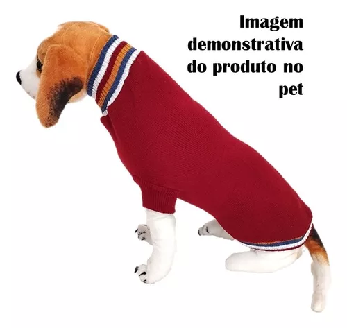 Suéter pulôver para cachorro, roupas de inverno para animais de