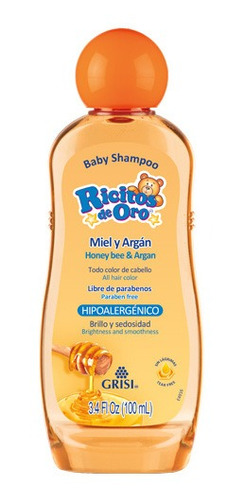 Shampoo Miel Y Argán Ricitos De Oro 100 Ml