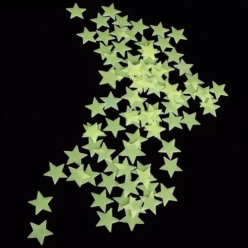 Estrellas Plasticas Fluorescentes Luminosas X1000 Tamaño 3.8cm