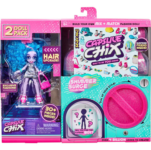 Capsule Chix Shimmer Surge 59228 - Muñeca Pequeña De 11,4 Cm