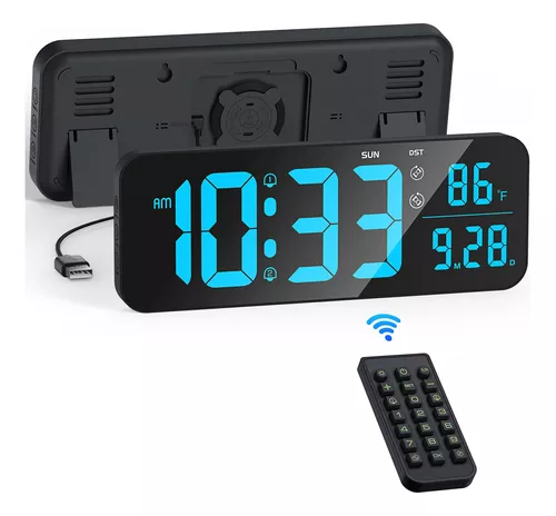 Reloj Digital Led Pared Alarma Calendario Temperatura IMPORTADO