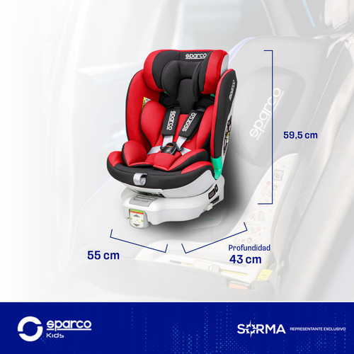 Imagen 6 de 10 de Butaca Base Isofix Rota 360° P/auto Bebe-infantil+pata Apoyo