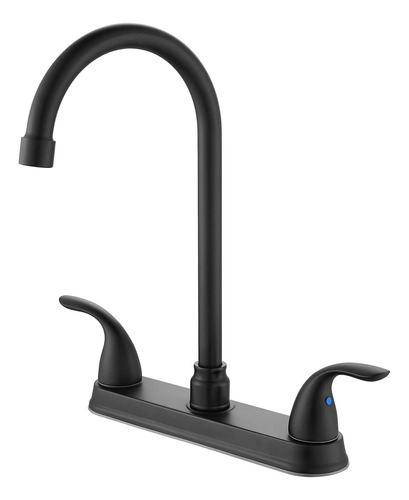 Cinwiny Grifo De Fregadero De Cocina, Negro Mate De 2 Manija