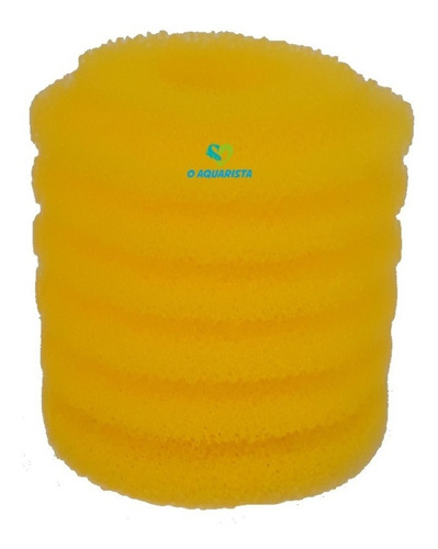 Esponja Amarela P/filtros 5 Unidades Boyu,jad,xilong,acepet 