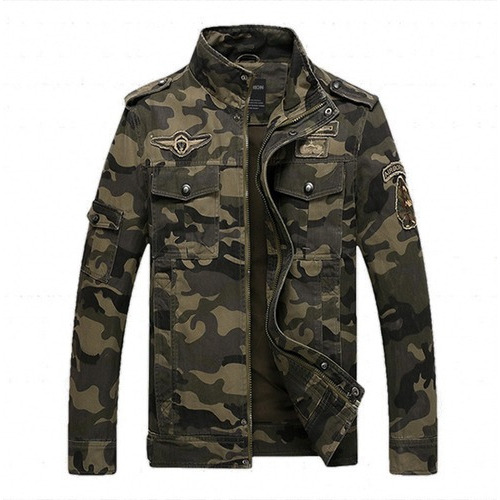 Chaqueta Militar Casual Camuflada Para Hombre [u] [u] [u]