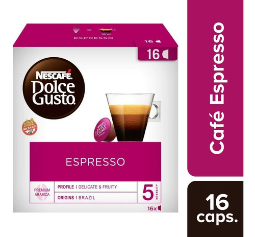 Cápsulas Nescafé Dolce Gusto Espresso por 16 Unidades