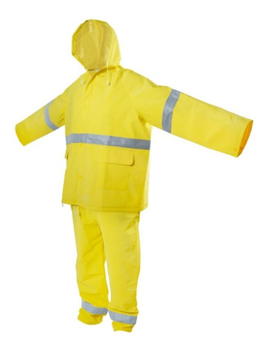 Impermeable Amarillo Con Reflejante Surtek 137617 29910283