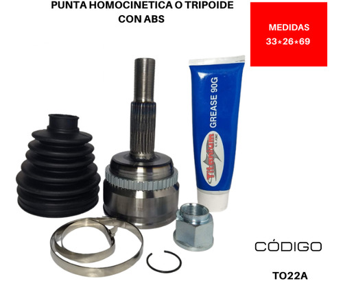 Punta Tripoide Toyota Camry Lumiere 6v 2015 2021