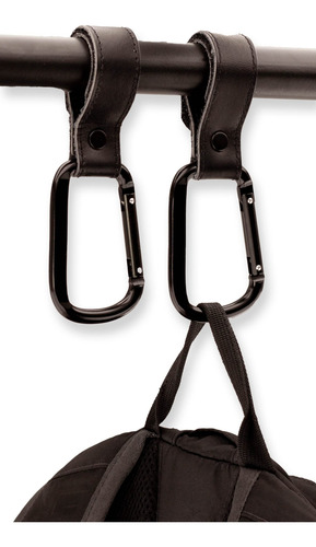 Ganchos Para Cochecito De Cuero Brute Strength - Negro 4x -