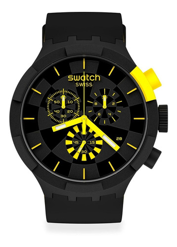 Reloj Swatch Checkpoint Yellow Sb02b403 Original 
