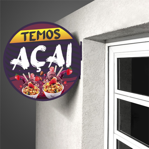 Placa Propaganda De Parede 30x30 Cm - Açai