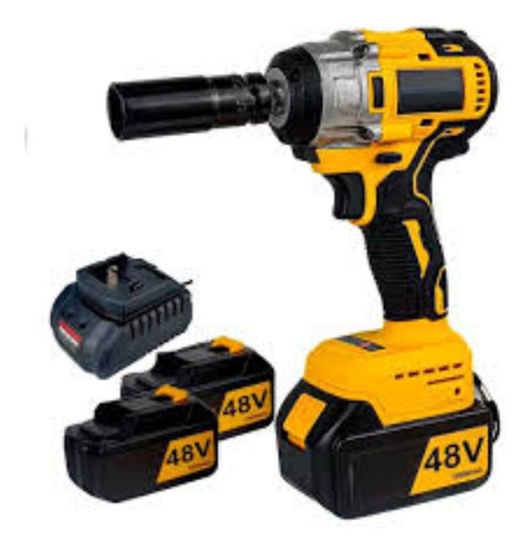 Chave De Impacto Profissional Led 2 Baterias 48v Com Maleta