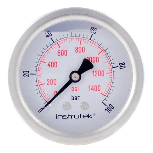 Manómetro Premium Inox C/brida Glicerina 2.5pLG 100 Bar Bspp