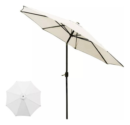 Una Funda De Sombrilla De Repuesto Para Exteriores Con Un Di Color Crema 2.7 Meters/6 Bones