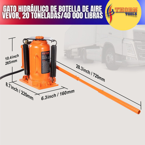 Gato Hidráulico De Botella De Aire 20 Ton Hb