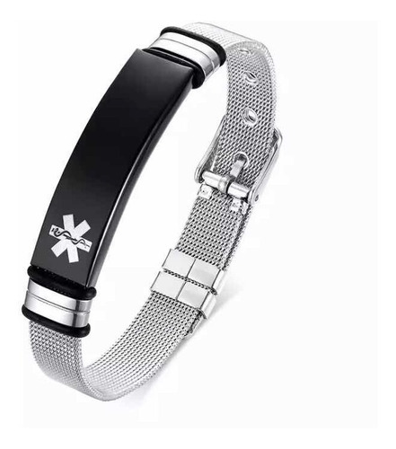 Brazalete Acero Pulsera Condición Médica Alergias