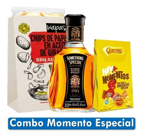 Imagen 1 de 1 de Combo Regalo Whisky Something Special + Chocolates + Wapas