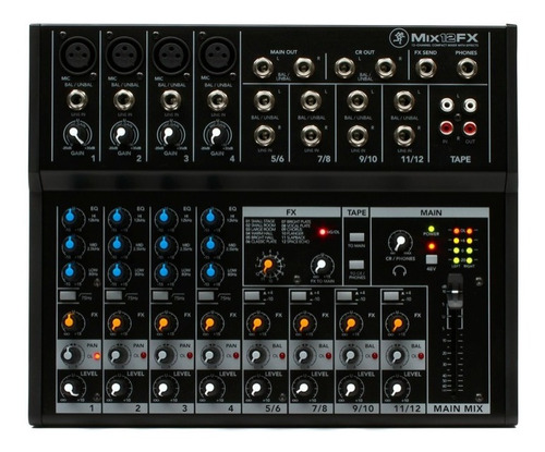 Mackie Mezcladora 12 Ch Compacta C/efectos Mix12fx
