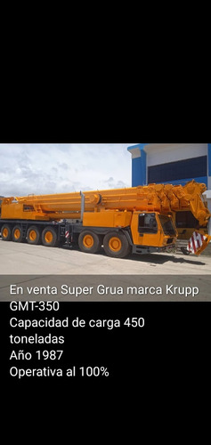 Grua Marca Krupp Gmt-350 Cap. 450 Toneladas Año 87