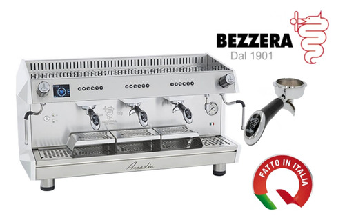 Maquina De Cafe Italiana Bezzera Arcadia Pid 3 Grupos Blanca