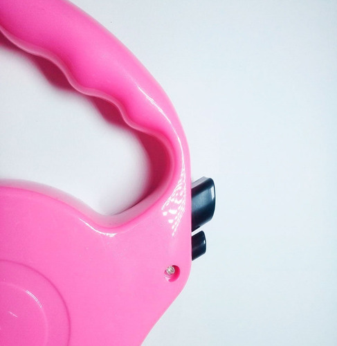 Correa Retráctil De Perro 5m Largo Max 15kg Seguridad Mascot Color Rosa