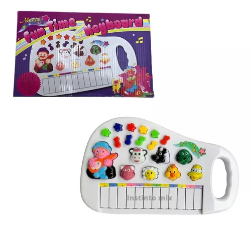 Piano Infantil Teclado Musical Som De Animais Fazendinha