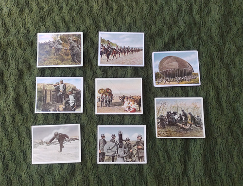 8 Figuritas De Cigarrillos Alemanas Primera Guerra Soldados Batallas (Usado)