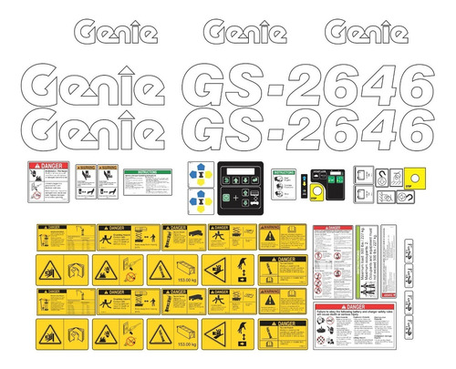 Calcomanias Para Elevador Genie Gs2646