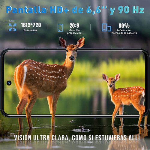 Teléfono 10gb + 128gb Android 14.0 Dual Sim Octa-core Batería 6500mah 6.56 Pulgadas 21mp Camara Smartphone Celular
