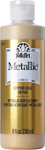 871 Pure Gold Pinturas Folkart 236ml Metallic