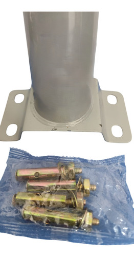Tubo Soporte Para Luminarias De Calle 47cm, C/ 4 Taquetes Ex