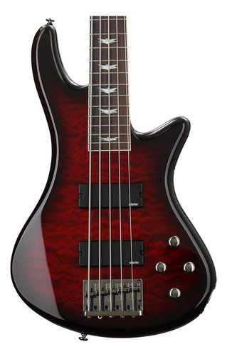 Bajo Schecter Stiletto Extreme-5, Black Cherry