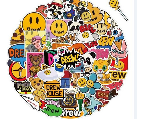 Drew Stickers Justin Bieber 104 Calcomanias De Pvc Vs Agua
