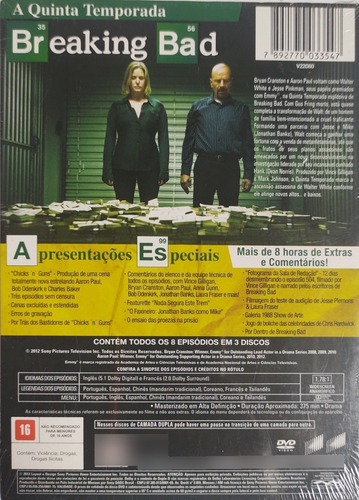 Box Dvd Breaking Bad Quinta Temporada Lacrado