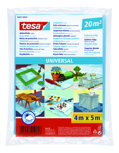 Protector Plastico Obra Pintura 4m X 5m Tesa ® 