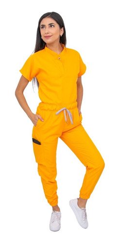 Pijama Quirúrgica Dama Jogger Antifluido Scrubs Cupatitzio Mango Liso Xs