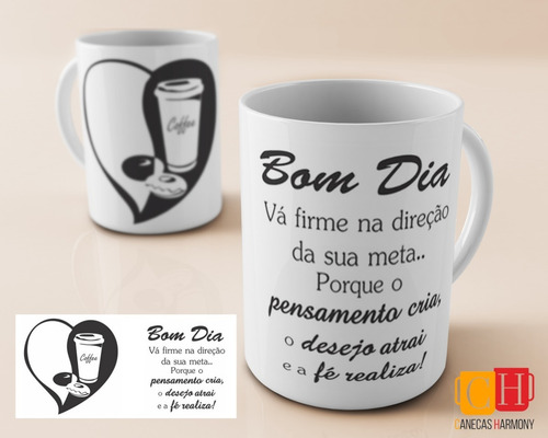 Caneca Xícara Café Frases Motivação Bom Dia Pensamento 1 Und | Parcelamento sem juros Caneca Xícara Café Frases Motivação Bom Dia Pensamento 1 Und | Parcelamento sem juros