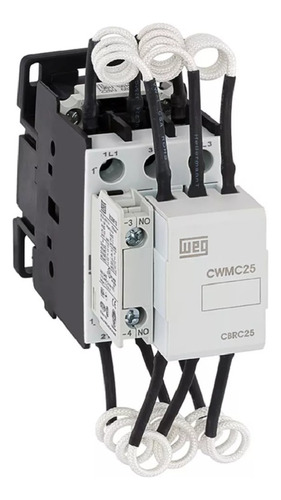 Contactor tripolar Weg para maniobrar condensadores Cwmc25 220v
