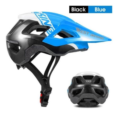 Casco  Azul Mtb West Baking Nuevo Modelo Senderismo