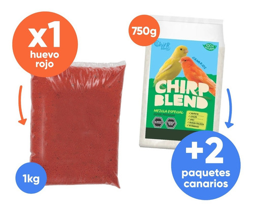 Pasta Alimento Huevo Rojo Canarios Aves Pajaros 1kg