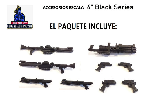 Star Wars Blasters Accesorios Escala 6 1/12 (Usado)