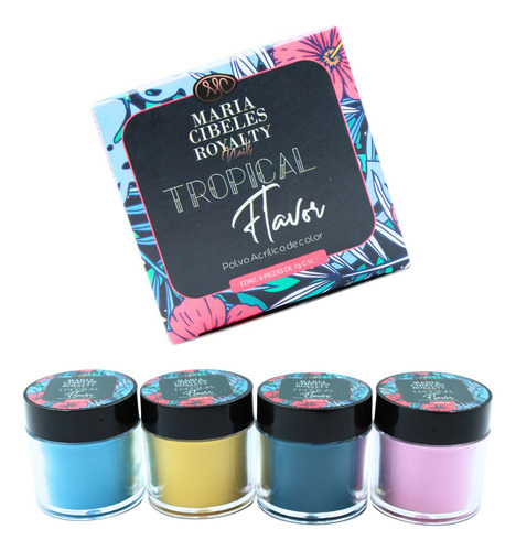 Colecciones Acrílico Uñas 4 Pzs. Maria Cibeles Royalty Color Tropical Flavor