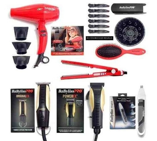 Kit Babyliss Red Plancha Secador + Babyliss Power Fx +cuotas